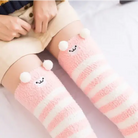 Kawaii Plush Socks Thigh Highs Tall Leg Warmers Fuzzy Warm DDLG Little Space Age Regression CGL  by Cosparty