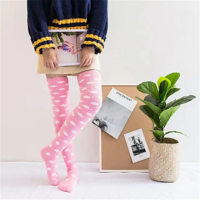 Furry Thigh High Socks for Cozy Comfort and Style - socks