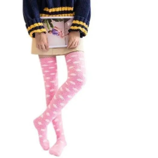 Furry Thigh High Socks for Cozy Comfort and Style - socks