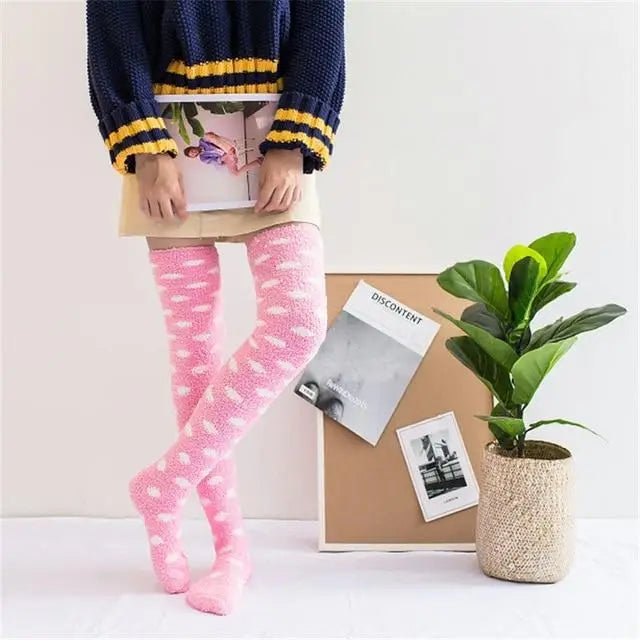 Furry Thigh High Socks for Cozy Comfort and Style - Cosparty