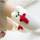 Fuzzy Thigh Highs (15+ Styles) - Snowy Bear - Socks