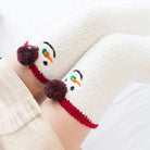 Furry Thigh High Stockings for a Cozy Christmas Feel - socks