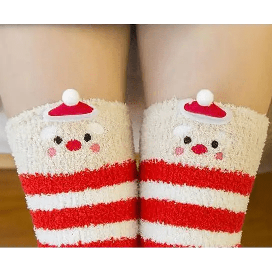 Furry Thigh High Stockings for a Cozy Christmas Look - Cosparty