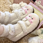 Fuzzy Bear Mary Janes - Beige / 7 - bear shoes, feetwear, footwear, furry fuzzy shoe