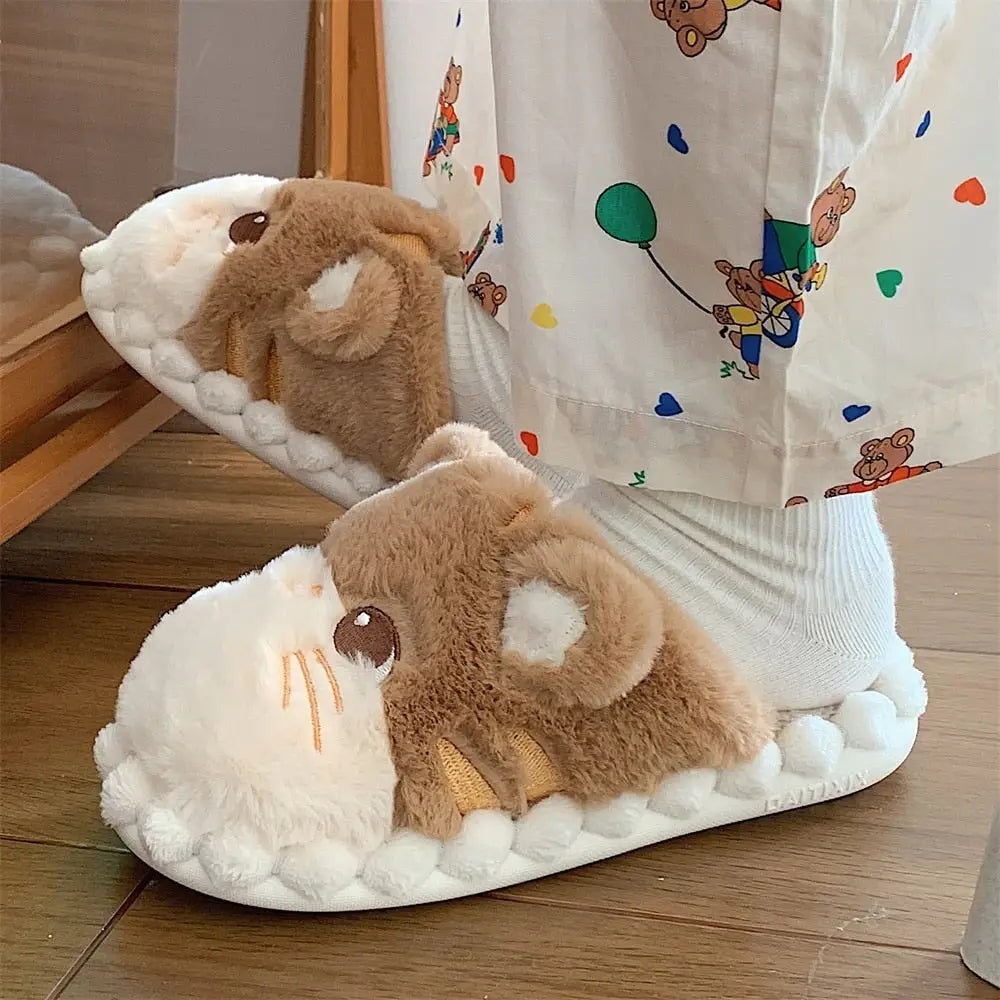 Fuzzy Hamster Slippers for Year-Round Comfort and Coziness - slippers