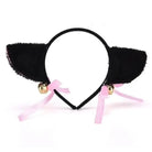 Fuzzy Kitty Cat Ear Headband with Bells and Ribbon - Cosparty