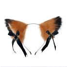 Fuzzy Kitty Cat Ear Headband with Bells and Ribbons - Cosparty