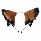 Fuzzy Kitty Cat Ear Headband with Bells and Ribbons - cat ears