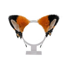 Fuzzy Kitty Cat Ear Headband with Bells and Ribbons - cat ears