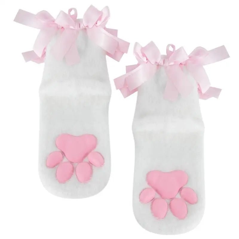 Fuzzy Neko Cat Paw Socks Made with High - Quality Fabric - Cosparty