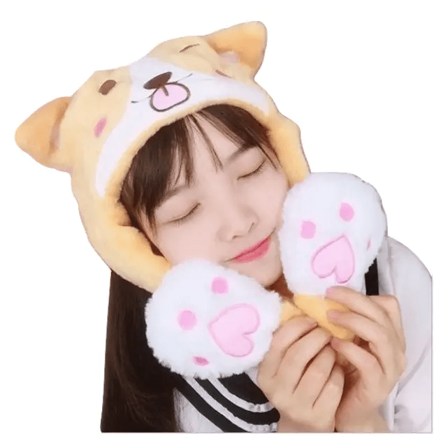 Fuzzy Puppy Hat with Spinning Ears for Winter Warmth - Cosparty