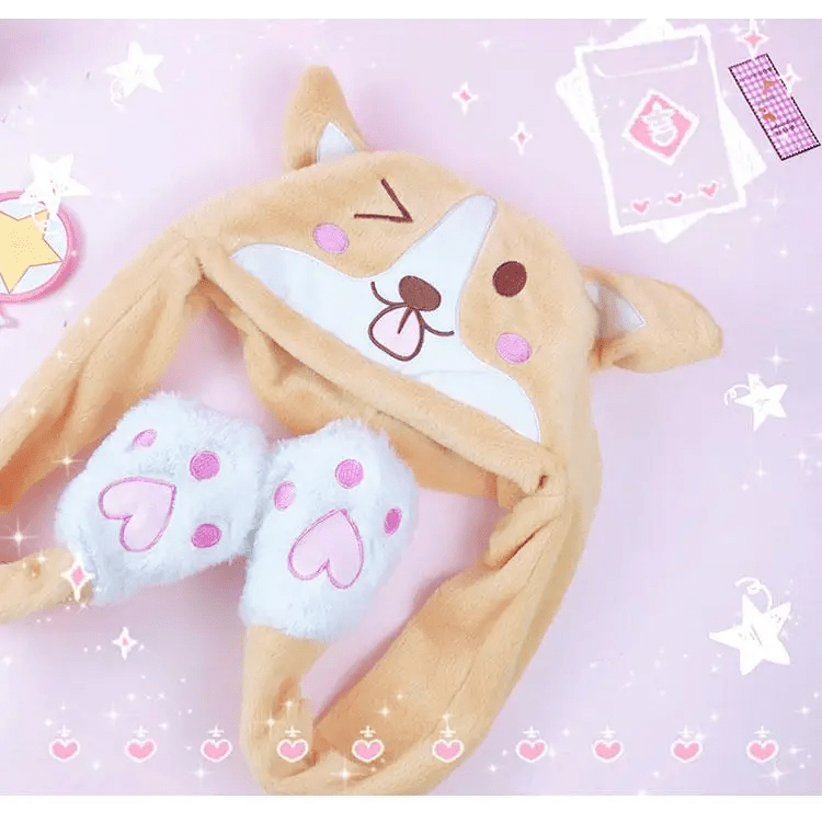 Fuzzy Puppy Hat with Spinning Ears for Winter Warmth - Cosparty