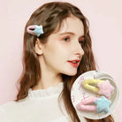 Fuzzy Star Hair Clips for Kawaii and Pastel Style Accessories - hair accessory