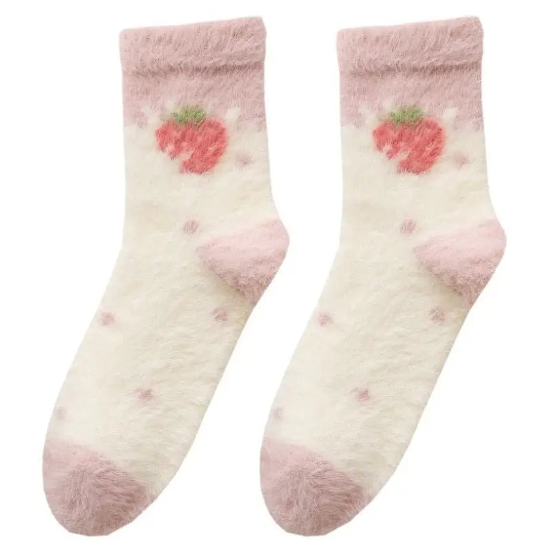 Fuzzy Strawberry Socks for Ultimate Comfort and Style - Cosparty