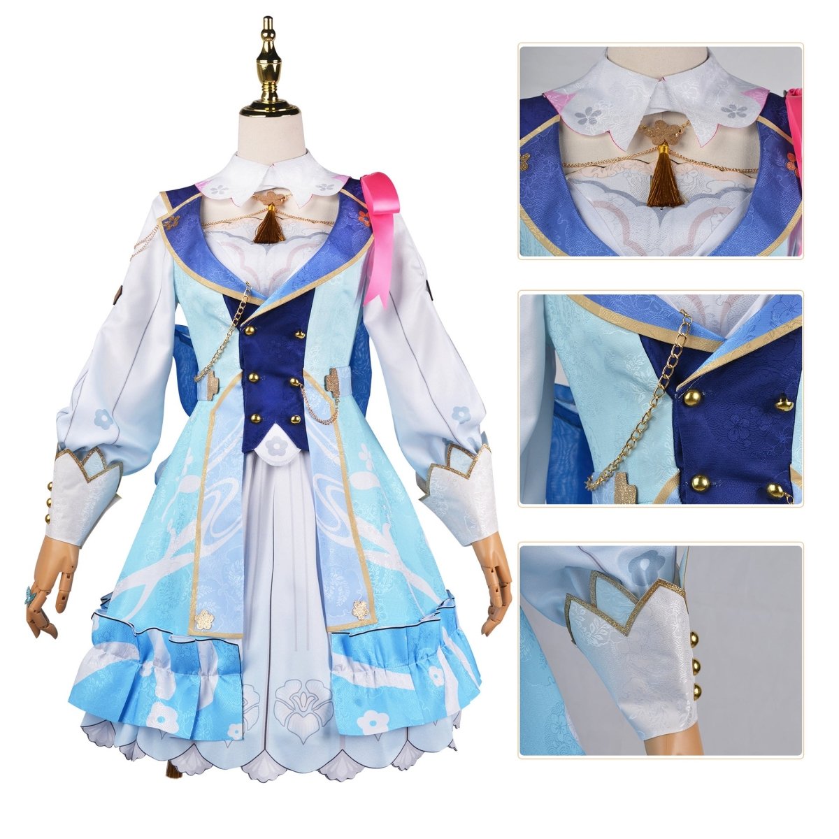 Genshin Impact Ayaka Springbloom Missive Cosplay Costume - Cosparty