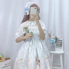 Genuine Lolita Dress in Pastel Pink with Victorian Inspired Design - Cosparty