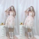 Genuine Lolita Dress in Pastel Pink with Victorian Inspired Design - Cosparty
