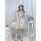 Genuine Lolita Dress in Pastel Pink with Victorian Inspired Design - Cosparty