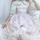 Genuine Lolita Dress in Pastel Pink with Victorian Inspired Design - Purple dress - dress