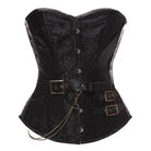 genuine steampunk dieselpunk corset victorian era vintage rustic knob zipper cog lace up silk ribbon waist trainer steel boned by Cosparty