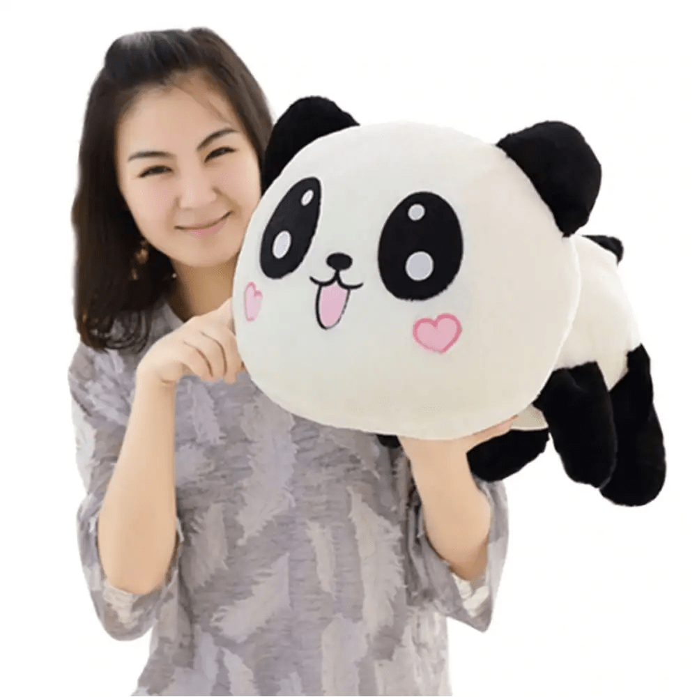 Giant Plush Panda Pillow with Cute Anime - Inspired Face - Cosparty