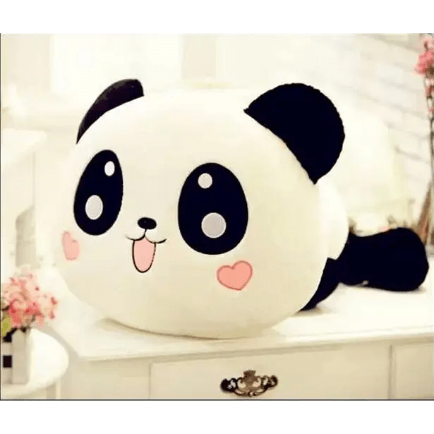 Giant Plush Panda Pillow with Cute Anime - Inspired Face - Cosparty
