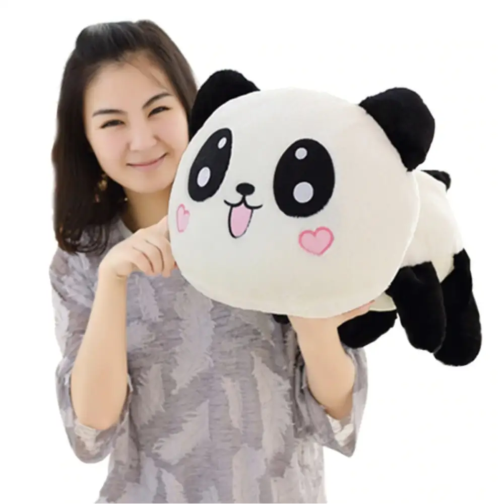 Giant Plush Panda Pillow with Cute Anime-Inspired Face - Plush