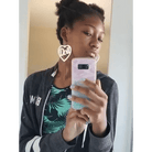 Glamorous Laser - Cut Heart Hoop Earrings in New Condition - Cosparty