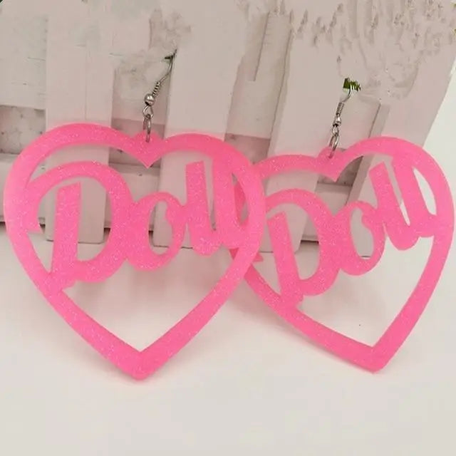 Glamorous Laser-Cut Heart Hoop Earrings in New Condition - earrings