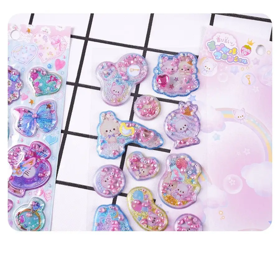 Glittering 3D Puffy Kitty Cat Stickers - stickers