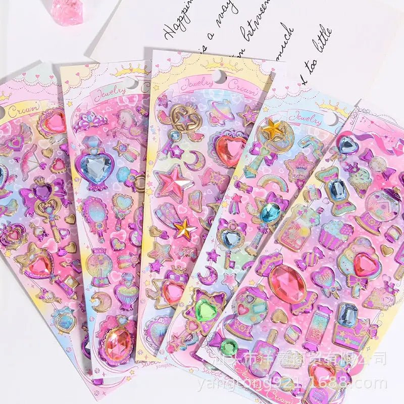 Glittering 3D Puffy Wand and Star Stickers for Decoration - Cosparty