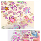 Glittering 3D Puffy Wand and Star Stickers for Decoration - stickers