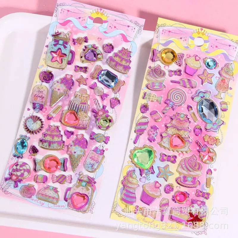 Glittering 3D Puffy Wand and Star Stickers for Decoration - Cosparty