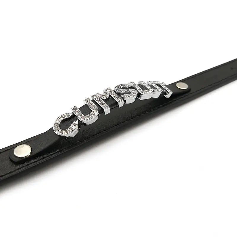 Glittering Rhinestone Choker Necklace for Adjustable Neck Sizes - Cosparty