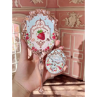 Glittering Strawberry Berry Angelic Makeup Mirror for Vanity Display - mirror