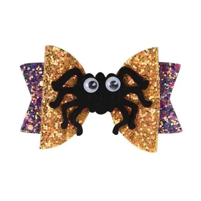 Glittery Halloween Hair Bows with Spooky Cabochons in Stock - Cosparty