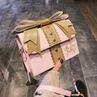 Glittery Lolita Gift Handbag Shaped Like a Present With Bow - purse