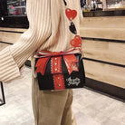 Glittery Lolita Gift Handbag Shaped Like a Present With Bow - Cosparty