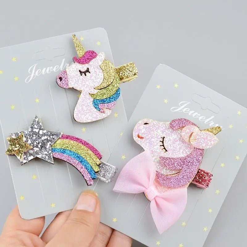 Glittery Magical Unicorn Hair Clips for All Hair Lengths - Cosparty