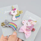 Glittery Magical Unicorn Hair Clips for All Hair Lengths - hair