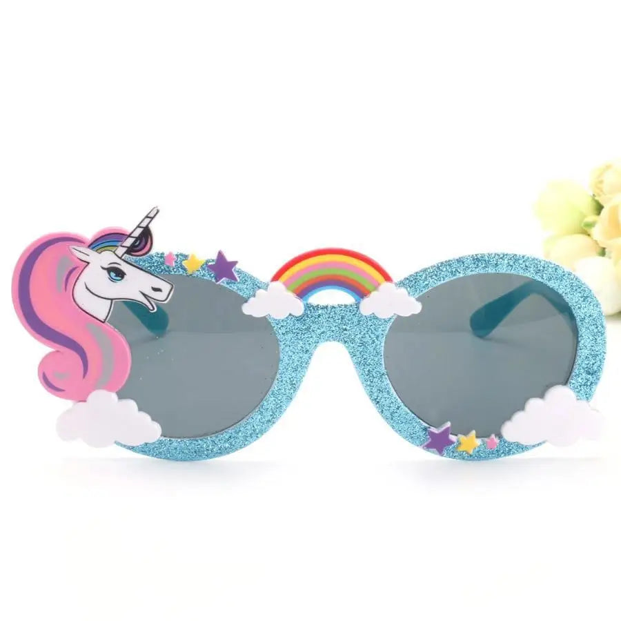 Glittery Unicorn Sunglasses for Kawaii Outfits - glasses