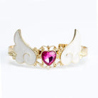 Gold Plated Angel Wing Gemstone Cuff Bracelet for Magical Girls - Cosparty