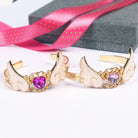 Gold Plated Angel Wing Gemstone Cuff Bracelet for Magical Girls - Cosparty