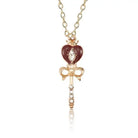 Gold Plated Magical Girl Inspired Necklace with Rhinestone Embellishments - Necklace