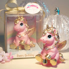 golden pink unicorn pegasus birthday cake candle stick wax figurine kitsch kawaii cake decorating decor baby shower by Cosparty