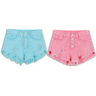 Gorgeous Distressed Acid - Washed Candy Colored Shorts - Cosparty