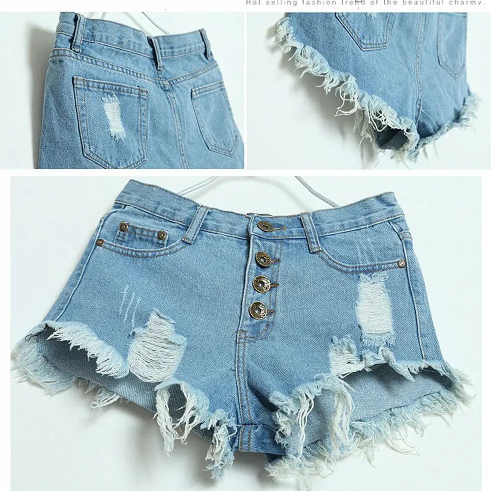 Gorgeous Distressed Acid - Washed Candy Colored Shorts - Cosparty
