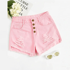 Gorgeous Distressed Acid - Washed Candy Colored Shorts - Cosparty