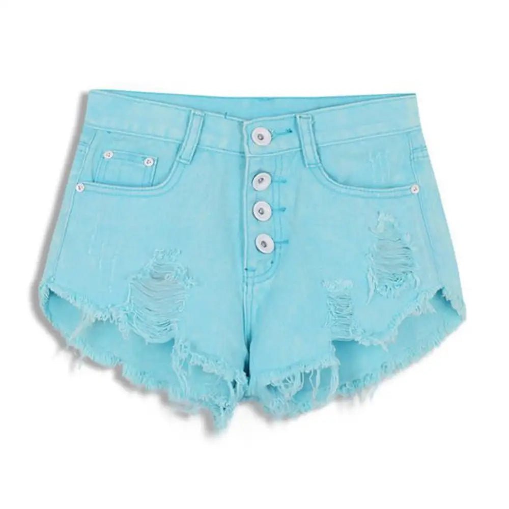Gorgeous Distressed Acid - Washed Candy Colored Shorts - Cosparty