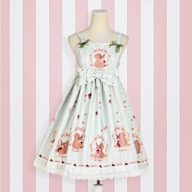 Gorgeous Lolita Dress with Squirrel Cameo in Various Colors and Sleeves - Dress